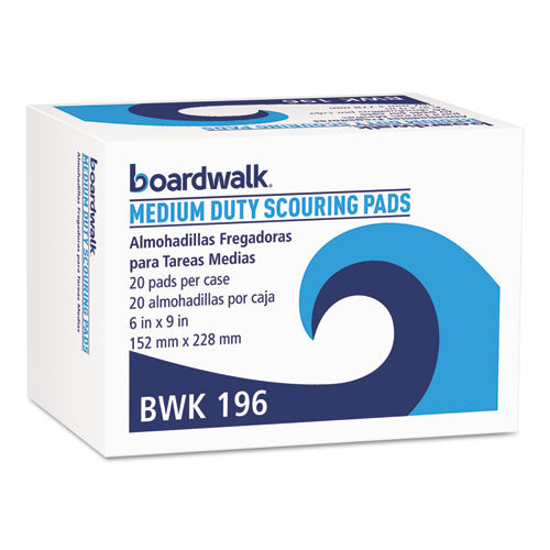 Medium Duty Scour Pad, 6 X 9, Green, 20/carton