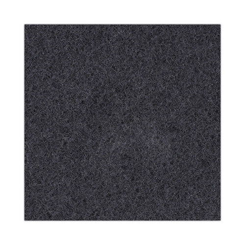 Stripping Floor Pads, 20" Diameter, Black, 5/carton