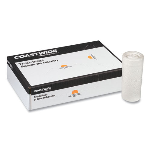 Linear Low-density Can Liners, 56 Gal, 1.1 Mil, 43" X 47", Clear, 100/carton