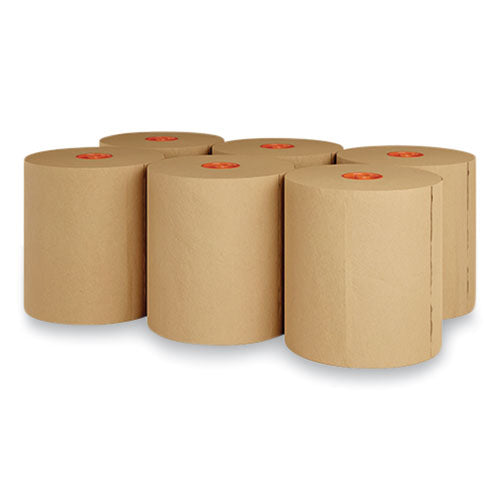 J-series Hardwound Paper Towels, 1-ply, 8 X 800 Ft, Natural Kraft, 6 Rolls/carton