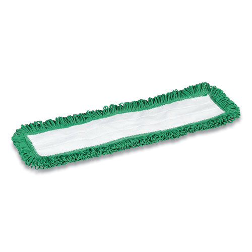 Looped-end Dust Mop Head, Microfiber, 24 X 5, Green