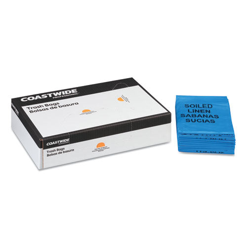 Biohazard Can Liners, 30 Gal, 1.3 Mil, 30" X 43", Blue, 200/carton