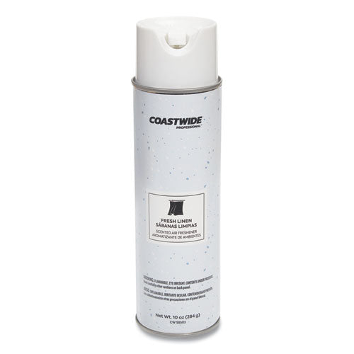 Air Freshener Aerosol, Fresh Linen, 10 Oz Aerosol Spray, 6/carton