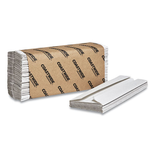 Recycled C-fold Paper Towels, 1-ply, 10 X 13, White, 150 Sheets/pack, 16 Packs/carton