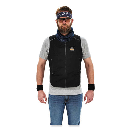 Chill-its 6255 Lightweight Phase Change Cooling Vest, Cotton/polyester, Small/medium, Black, Ships In 1-3 Business Days