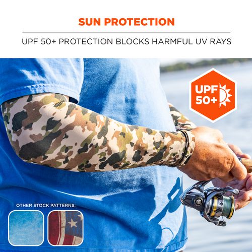 Chill-its 6695 Sun Protection Arm Sleeves, Polyester/spandex, X-large/2x-large, Camo, Ships In 1-3 Business Days