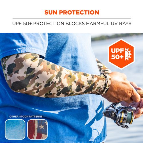 Chill-its 6695 Sun Protection Arm Sleeves, Polyester/spandex, X-large/2x-large, American Flag, Ships In 1-3 Business Days