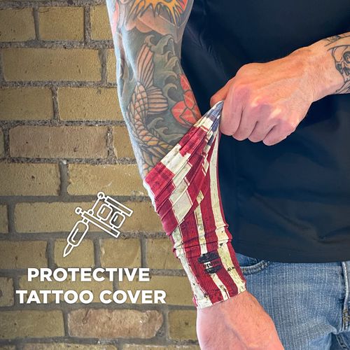 Chill-its 6695 Sun Protection Arm Sleeves, Polyester/spandex, X-large/2x-large, American Flag, Ships In 1-3 Business Days