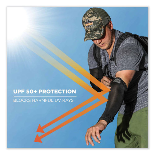 Chill-its 6690 Performance Knit Cooling Arm Sleeve, Polyester/spandex, Medium, Lime, 2 Sleeves, Ships In 1-3 Business Days