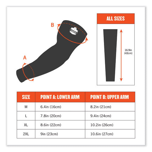 Chill-its 6690 Performance Knit Cooling Arm Sleeve, Polyester/spandex, X-large, Lime, 2 Sleeves, Ships In 1-3 Business Days