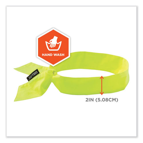 Chill-its 6700 Cooling Bandana Polymer Tie Headband, One Size Fits Most, Lime, Ships In 1-3 Business Days
