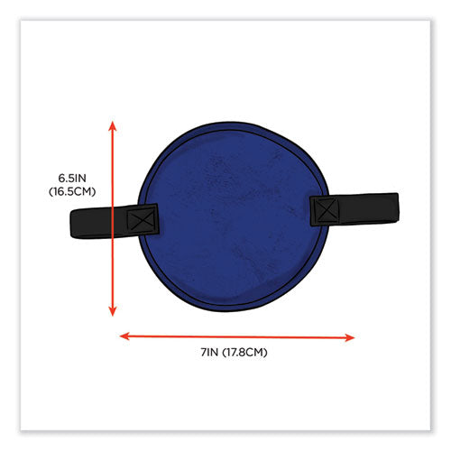 Chill-its 6715 Hard Hat Cooling Pad - Polymers, 7 X 6.5, Blue, Ships In 1-3 Business Days