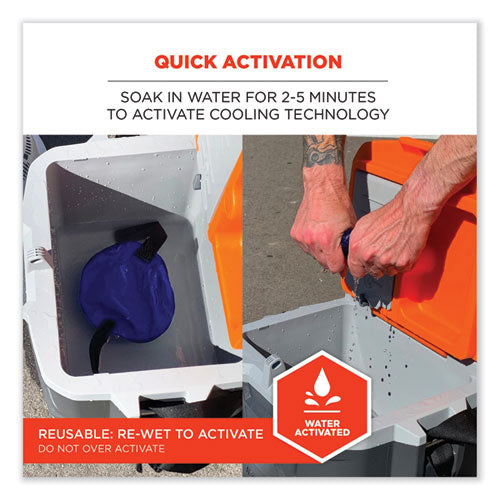 Chill-its 6715 Hard Hat Cooling Pad - Polymers, 7 X 6.5, Blue, Ships In 1-3 Business Days