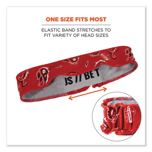 Chill-its 6605 High-performance Cotton Terry Cloth Sweatband, One Size Fits Most, Red Western, Ships In 1-3 Business Days