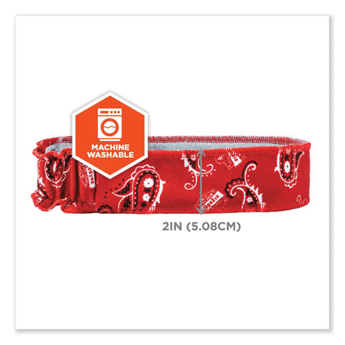 Chill-its 6605 High-performance Cotton Terry Cloth Sweatband, One Size Fits Most, Red Western, Ships In 1-3 Business Days
