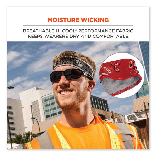 Chill-its 6605 High-performance Cotton Terry Cloth Sweatband, One Size Fits Most, Red Western, Ships In 1-3 Business Days