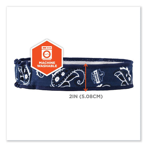 Chill-its 6605 High-performance Cotton Terry Cloth Sweatband, One Size Fits Most, Navy Western, Ships In 1-3 Business Days