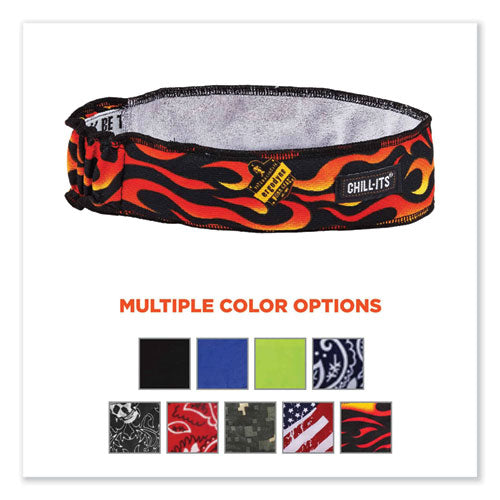 Chill-its 6605 High-performance Terry Cloth Sweatband, Cotton Terry Cloth, One Size, Flames, Ships In 1-3 Business Days