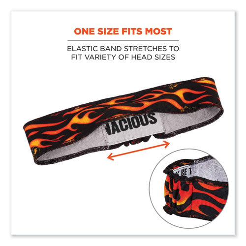 Chill-its 6605 High-performance Terry Cloth Sweatband, Cotton Terry Cloth, One Size, Flames, Ships In 1-3 Business Days