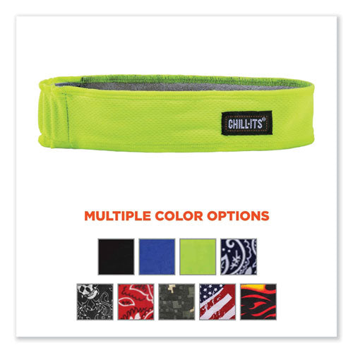 Chill-its 6605 High-perform Terry Cloth Sweatband, Cotton Terry Cloth, One Size Fits Most, Lime, Ships In 1-3 Business Days