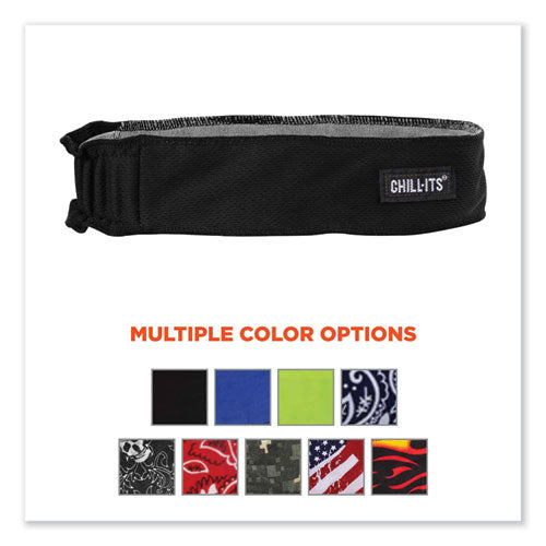 Chill-its 6605 High-perform Terry Cloth Sweatband, Cotton Terry Cloth, One Size Fits Most, Black, Ships In 1-3 Business Days