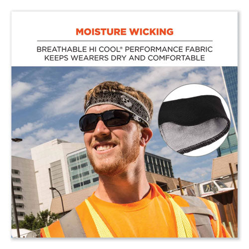 Chill-its 6605 High-perform Terry Cloth Sweatband, Cotton Terry Cloth, One Size Fits Most, Black, Ships In 1-3 Business Days