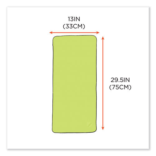Chill-its 6602 Evaporative Pva Cooling Towel, 29.5 X 13, One Size Fits Most, Pva, Hi-vis Lime, Ships In 1-3 Business Days