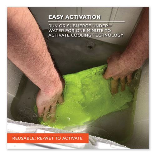 Chill-its 6602 Evaporative Pva Cooling Towel, 29.5 X 13, One Size Fits Most, Pva, Hi-vis Lime, Ships In 1-3 Business Days