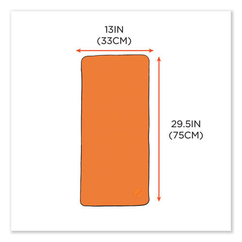 Chill-its 6602 Evaporative Pva Cooling Towel, 29.5 X 13, One Size Fits Most, Pva, Orange, Ships In 1-3 Business Days