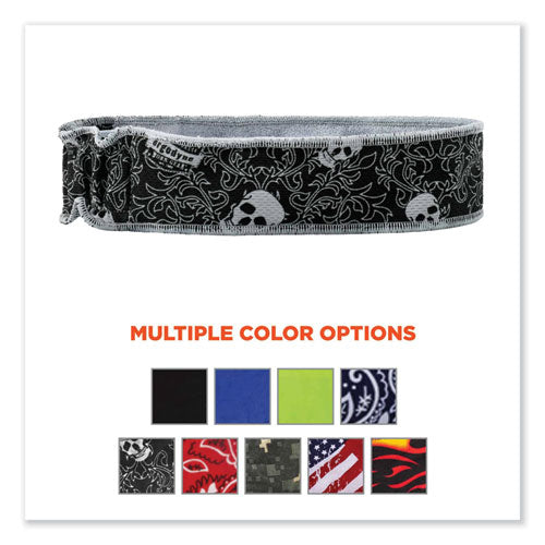 Chill-its 6605 High-performance Terry Cloth Sweatband, Cotton Terry Cloth, One Size, Skulls, Ships In 1-3 Business Days