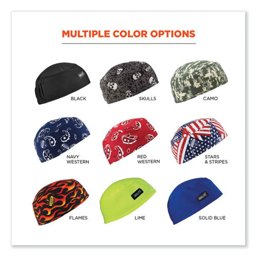Chill-its 6630 High-performance Terry Cloth Skull Cap, Polyester, One Size Fit Most, Navy Western, Ships In 1-3 Business Days