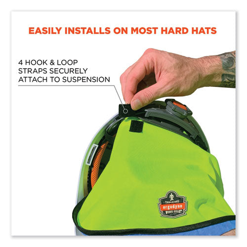 Chill-its 6670ct Cooling Hard Hat Neck Shade - Pva, 14.75 X 10.5, Lime, Ships In 1-3 Business Days