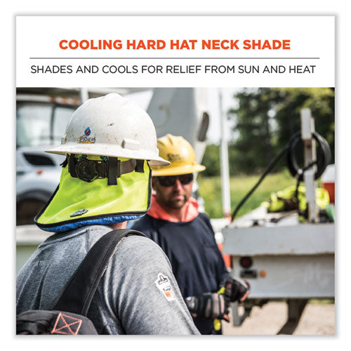 Chill-its 6670ct Cooling Hard Hat Neck Shade - Pva, 14.75 X 10.5, Lime, Ships In 1-3 Business Days