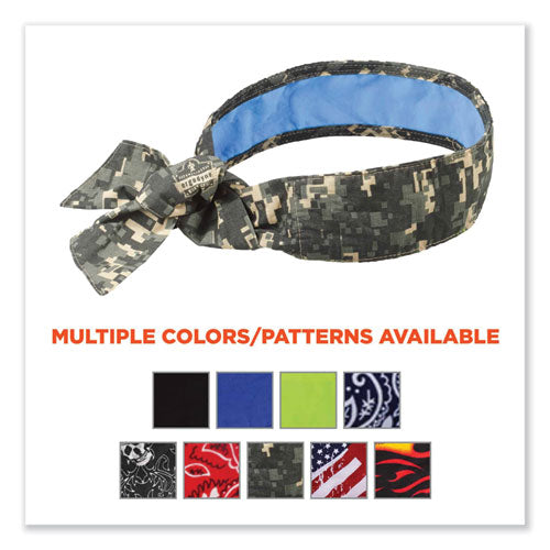 Chill-its 6700ct Cooling Bandana Pva Tie Headband, One Size Fits Most, Camo, Ships In 1-3 Business Days