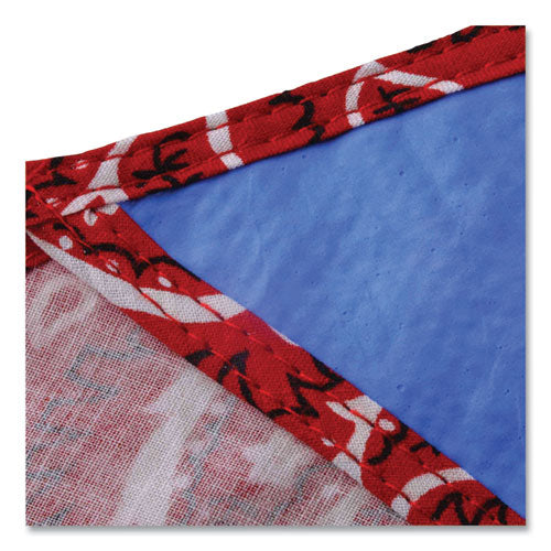 Chill-its 6710ct Cooling Pva Tie Bandana Triangle Hat, One Size Fits Most, Red Western, Ships In 1-3 Business Days