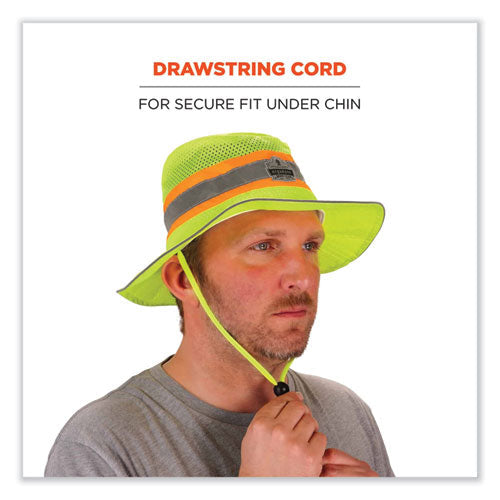 Chill-its 8935mf Hi-vis Microfiber Ranger Sun Hat, Small/medium, Lime, Ships In 1-3 Business Days