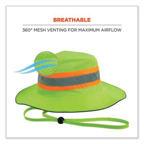Chill-its 8935mf Hi-vis Microfiber Ranger Sun Hat, Small/medium, Lime, Ships In 1-3 Business Days