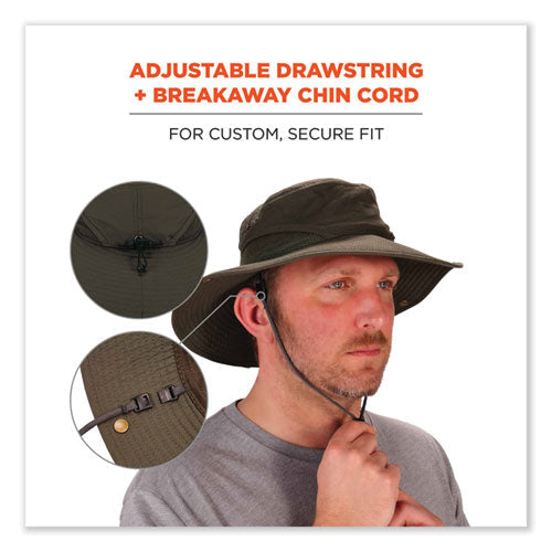 Chill-its 8936 Lightweight Mesh Paneling Ranger Hat, Small/medium, Olive, Ships In 1-3 Business Days
