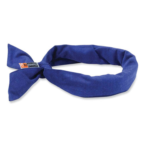 Chill-its 6700fr Fire Resistant Cooling Tie Bandana Headband, One Size Fits Most, Blue, Ships In 1-3 Business Days