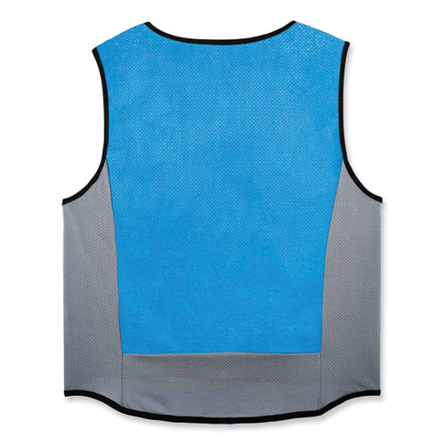 Chill-its 6667 Wet Evaporative Pva Cooling Vest With Zipper, Pva, X-large, Blue, Ships In 1-3 Business Days