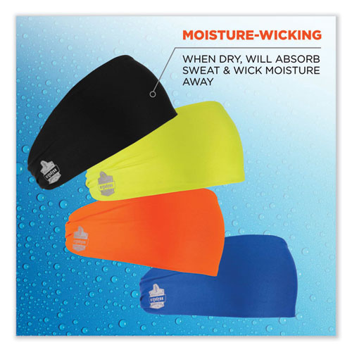 Chill-its 6634 Performance Knit Cooling Headband, Polyester/spandex, One Size Fits Most, Black, Ships In 1-3 Business Days