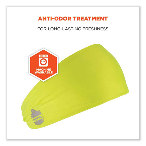 Chill-its 6634 Performance Knit Cooling Headband, Polyester/spandex, One Size Fits Most, Lime, Ships In 1-3 Business Days