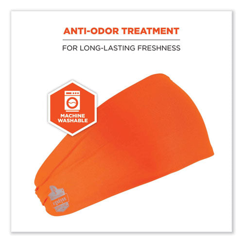 Chill-its 6634 Performance Knit Cooling Headband, Polyester/spandex, One Size Fits Most, Orange, Ships In 1-3 Business Days