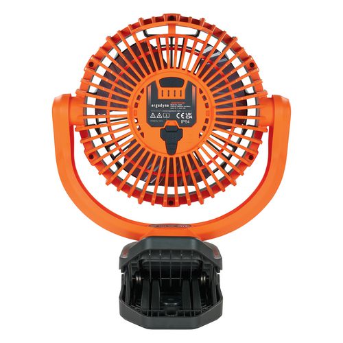 Chill-its 6090 Rechargeable Portable Jobsite Fan, 9.5, Orange/black, Ships In 1-3 Business Days