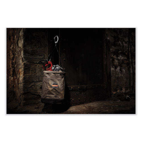 Arsenal 5940 Swiveling Carabiner Canvas Hoist Bucket, 150 Lb, Gray, Ships In 1-3 Business Days