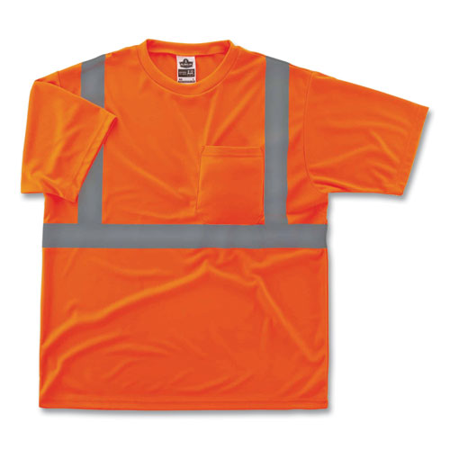 Glowear 8289 Class 2 Hi-vis T-shirt, Polyester, Orange, 5x-large, Ships In 1-3 Business Days