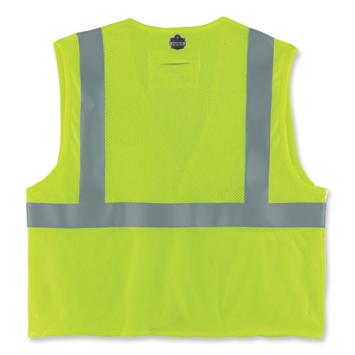 Glowear 8263frhl Class 2 Fr Safety Economy Hook And Loop Vest, Modacrylic Mesh/cotton, S/m, Lime, Ships In 1-3 Business Days