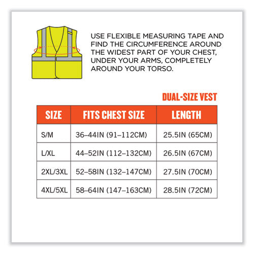 Glowear 8263frhl Class 2 Fr Safety Economy Hook And Loop Vest, Modacrylic Mesh/cotton, L/xl Lime, Ships In 1-3 Business Days