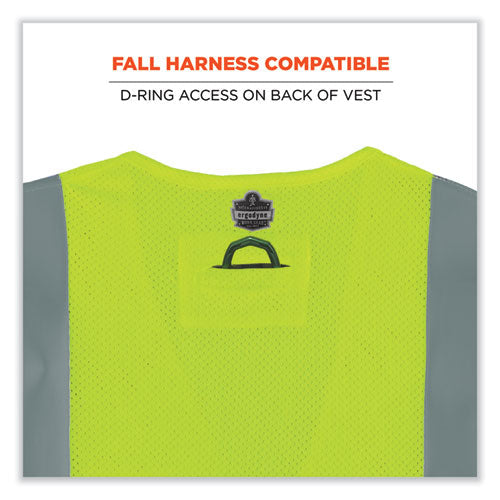 Glowear 8263frhl Class 2 Fr Safety Economy Hook/loop Vest, Modacrylic Mesh/cotton, 2xla/3xl, Lime, Ships In 1-3 Business Days