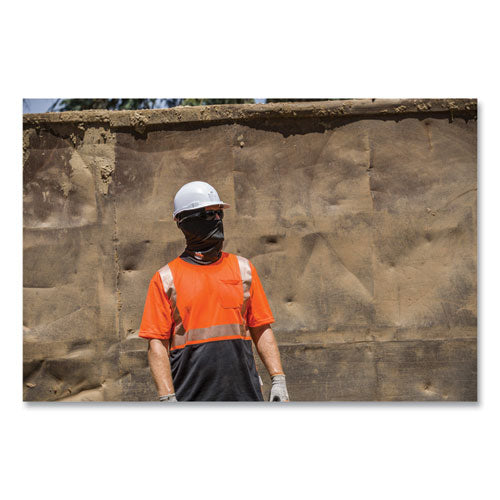 Glowear 8280bk Class 2 Performance T-shirt With Black Bottom, Polyester, 4x-large, Orange, Ships In 1-3 Business Days